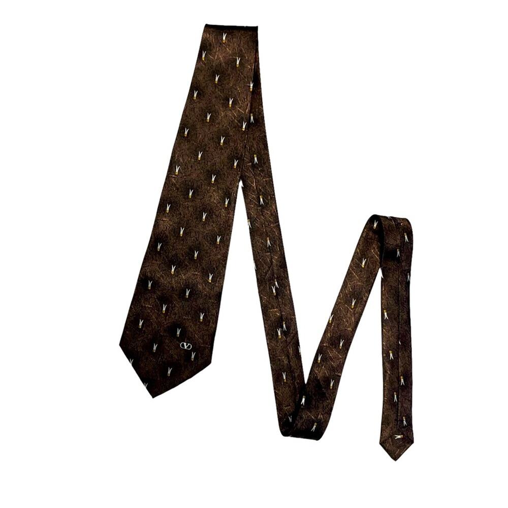 Valentino Garavanti Silk Printed Office Retro Luxury Tie